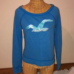 Hollister blue long sleeve shirt